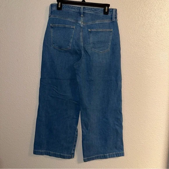 Highest Rise Wide Leg crop  Universal Thread Blue Ankle Jeans - Picture 5 of 6